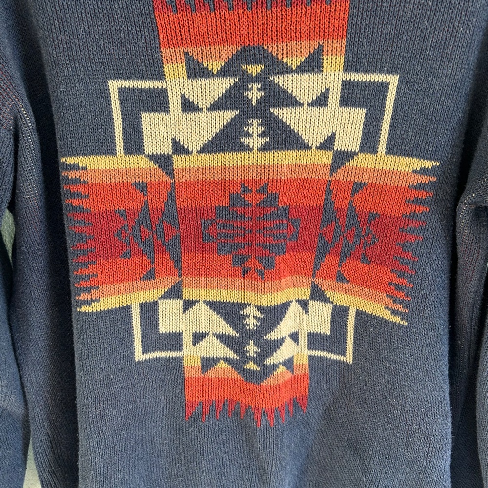 Pendleton Chief Joseph Pull Over Sweater Blue - image 4